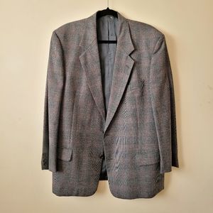 Valentino Plaid Virgin Wool Blazer